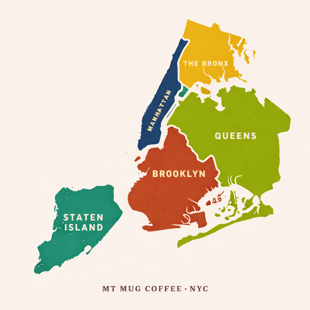 Map of New York City boroughs